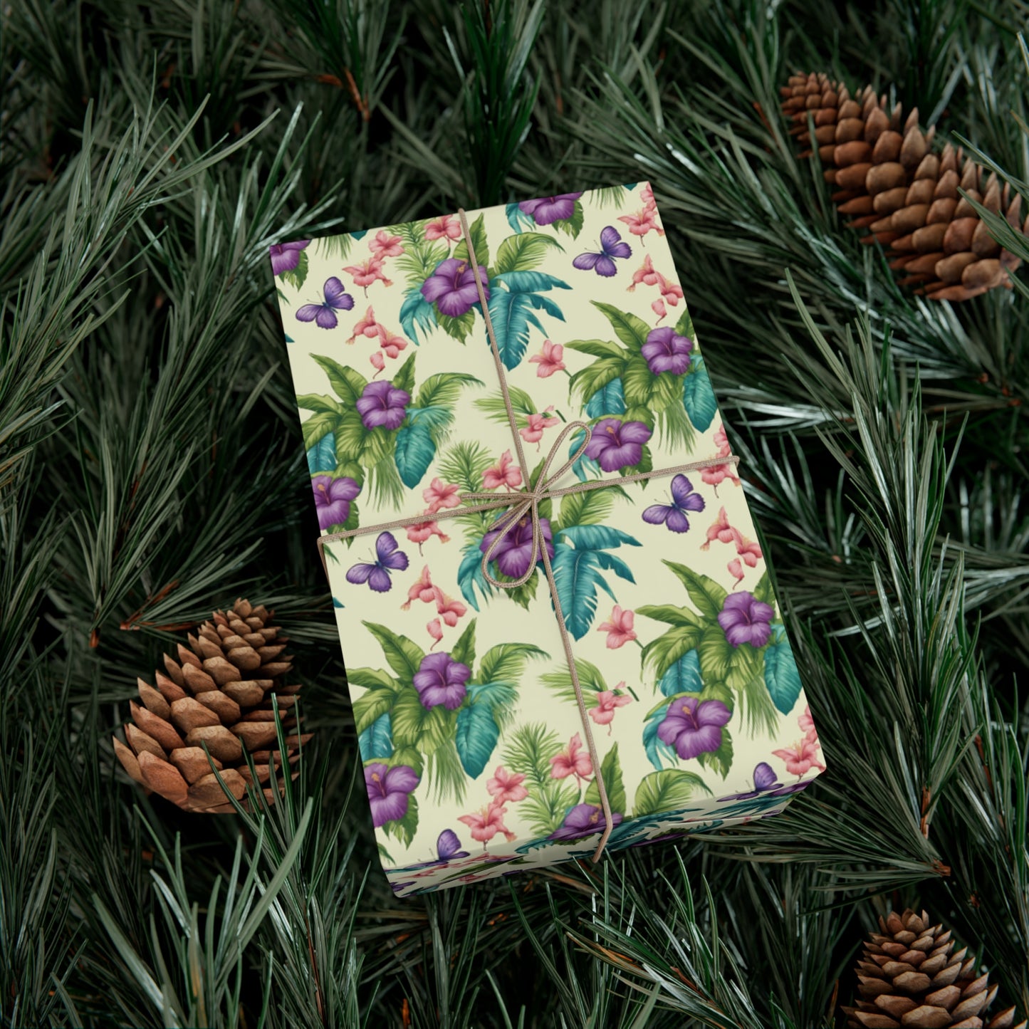 Wrapping Paper - Tropical Gift Wrap for All Occasions / 3 Sizes, 2 Finishes / Mary's Garden Toile