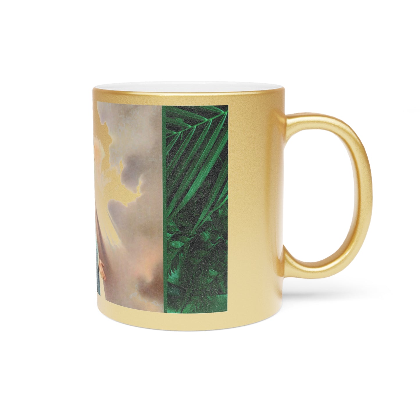 Religious Metallic Mug, Gold or Silver - MACRO "Tropical Rainforest Our Lady of Grace"