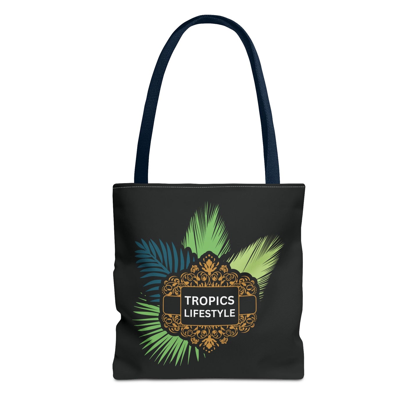 Elegant Tropics Lifestyle Logo Tote Bag - 3 Sizes, Black