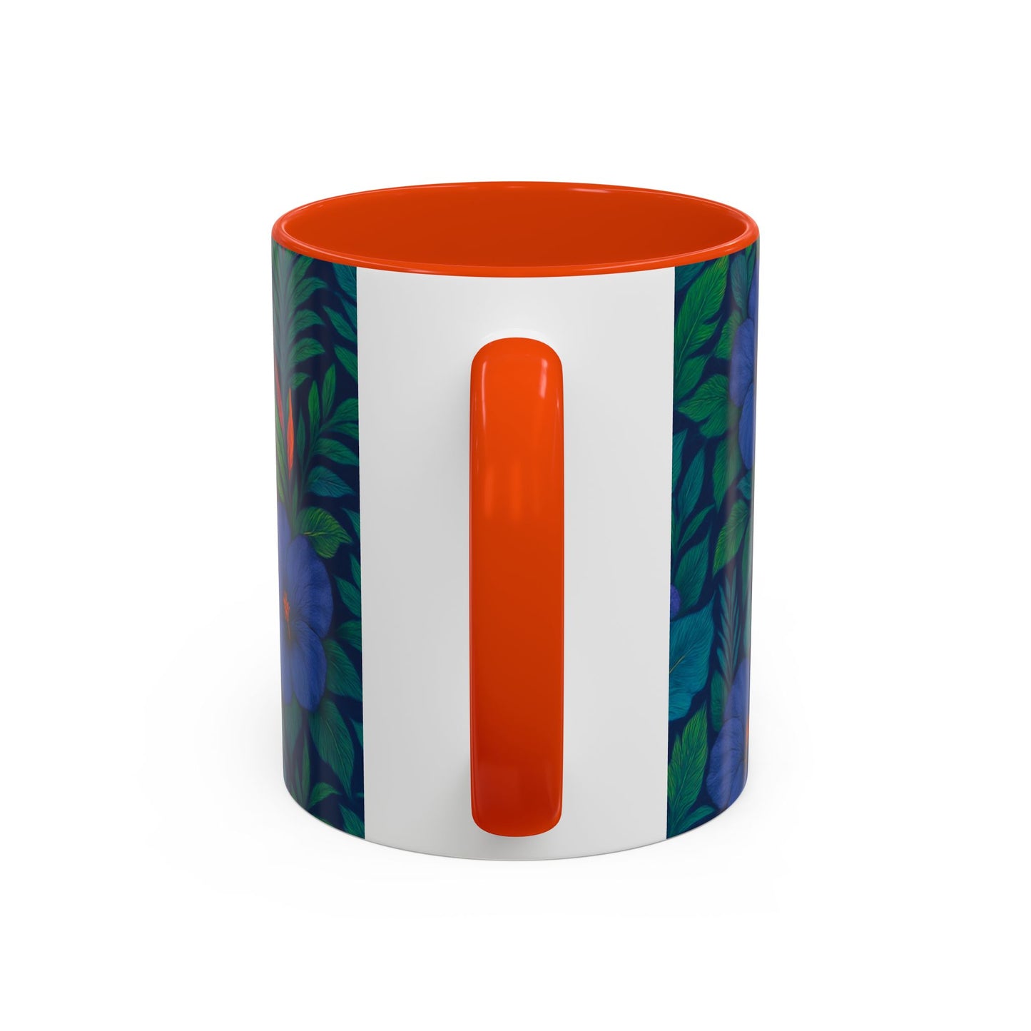 Vibrant Floral Coffee Mug - 11oz & 15oz / Midnight Flower Coral