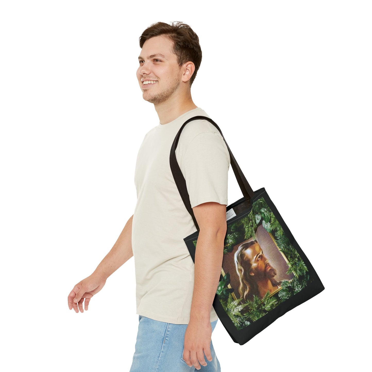 Religious Head of Christ Tropical Tote Bag - 3 Sizes