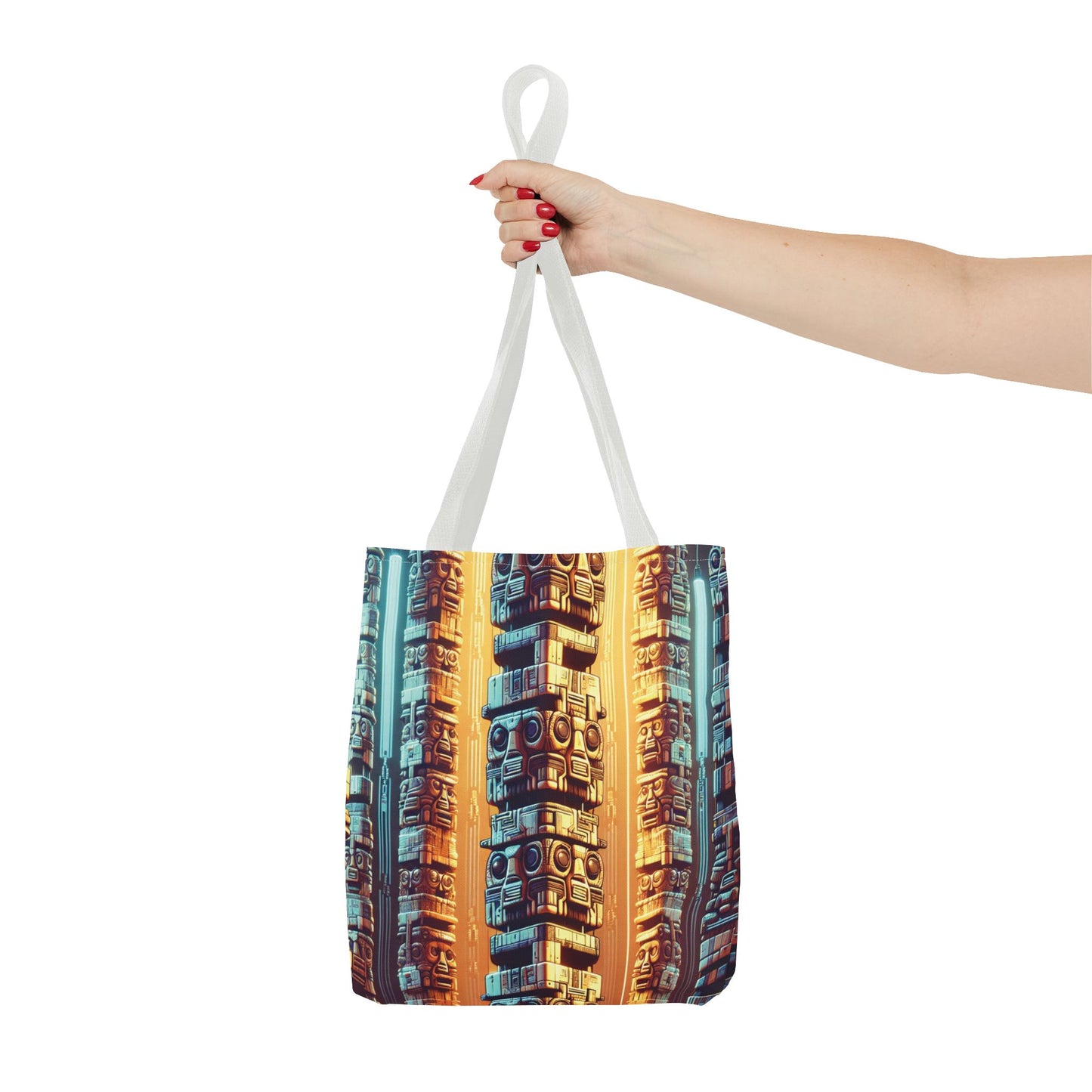 Techno Tiki Totems Tote Bag - 3 Sizes