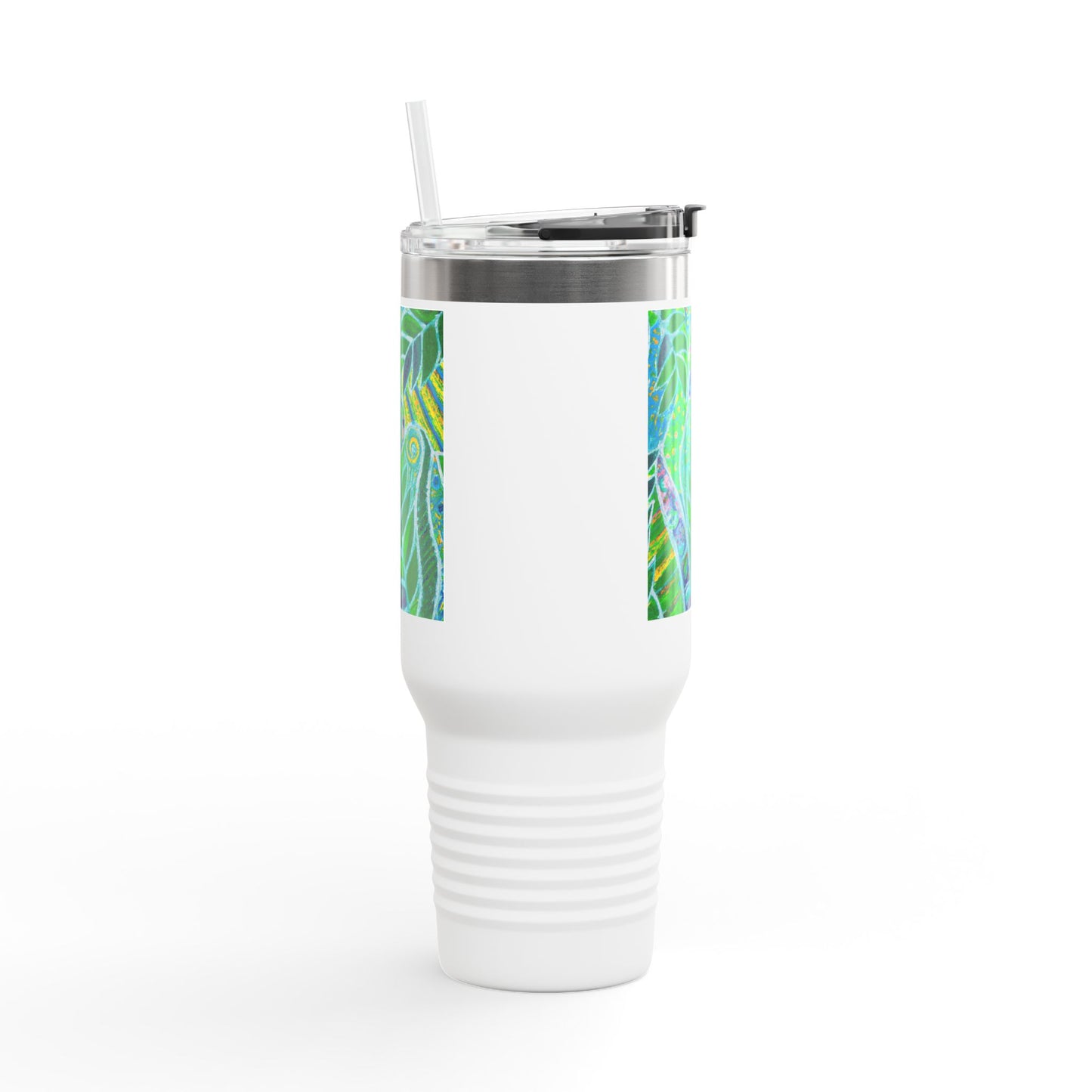 Amazon Whimsy/Green Insulated Travel Mug - 40oz - Perfect for Outdoor Adventures