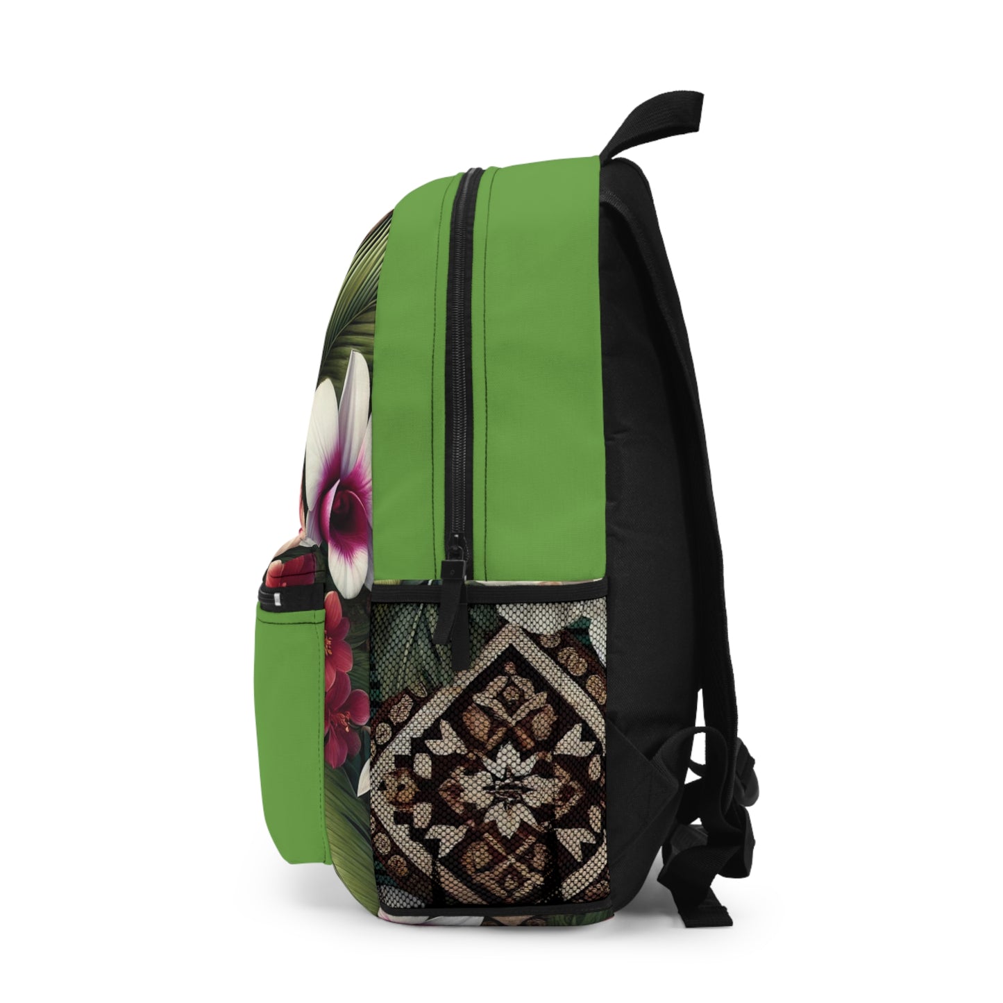 Tropical Backpack  / Tiki Orchids, Green