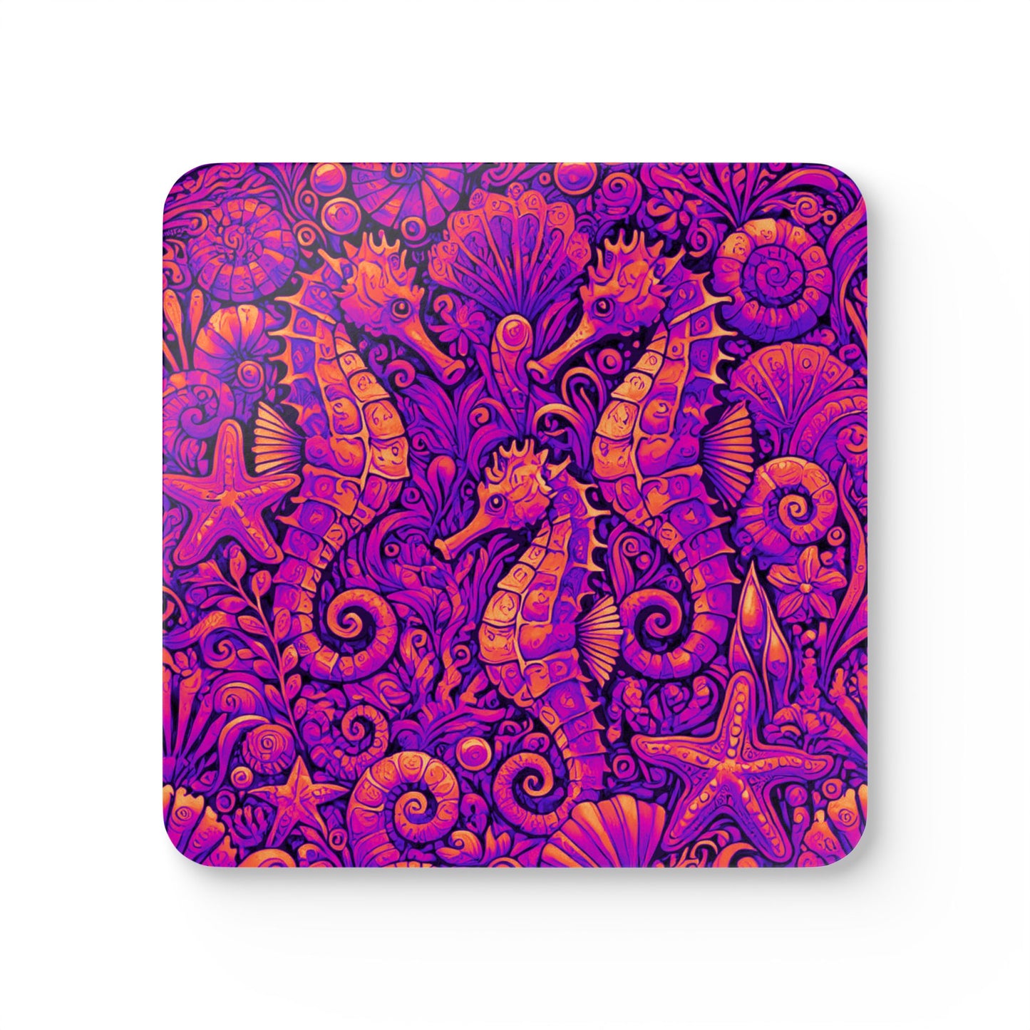 Four-piece Coaster Set - Seahorse Trio/Heatwave