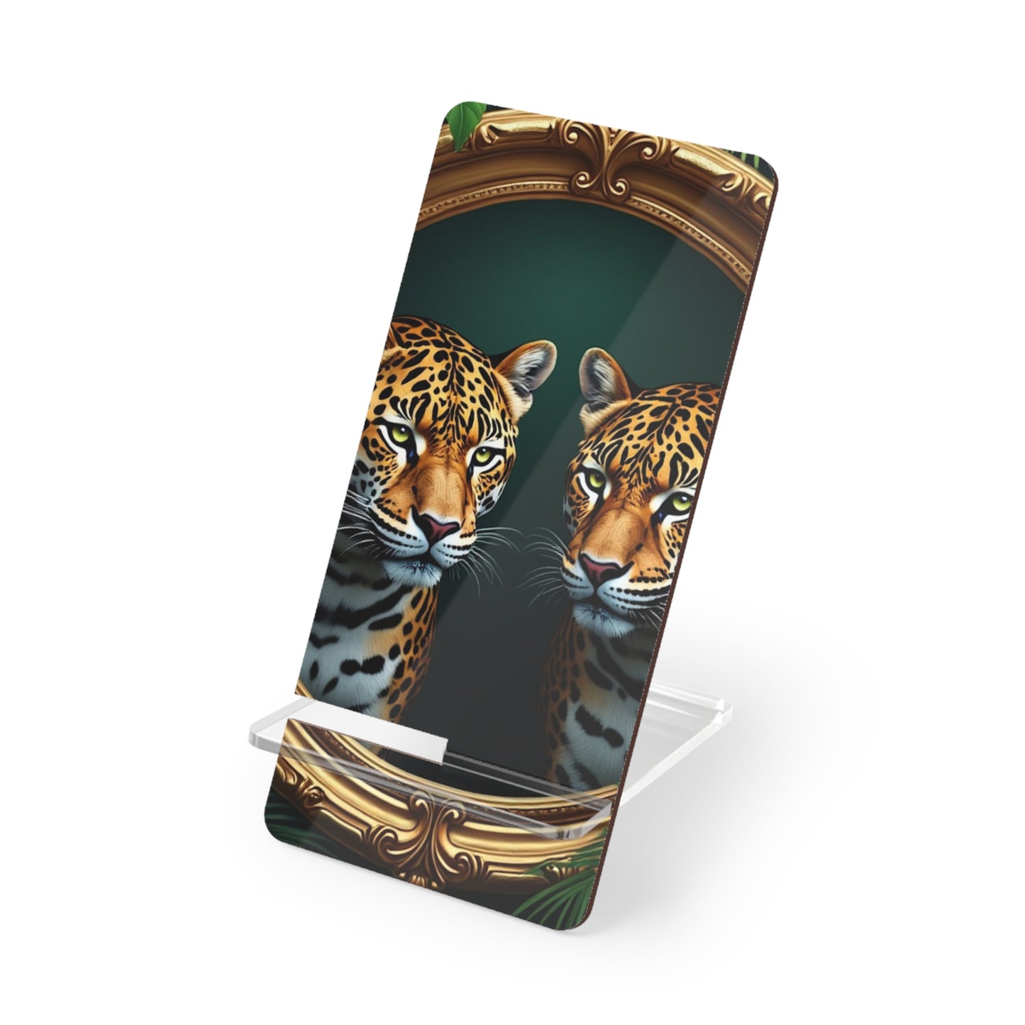 Mobile Display Stand for Smartphones, Framed Jaguars