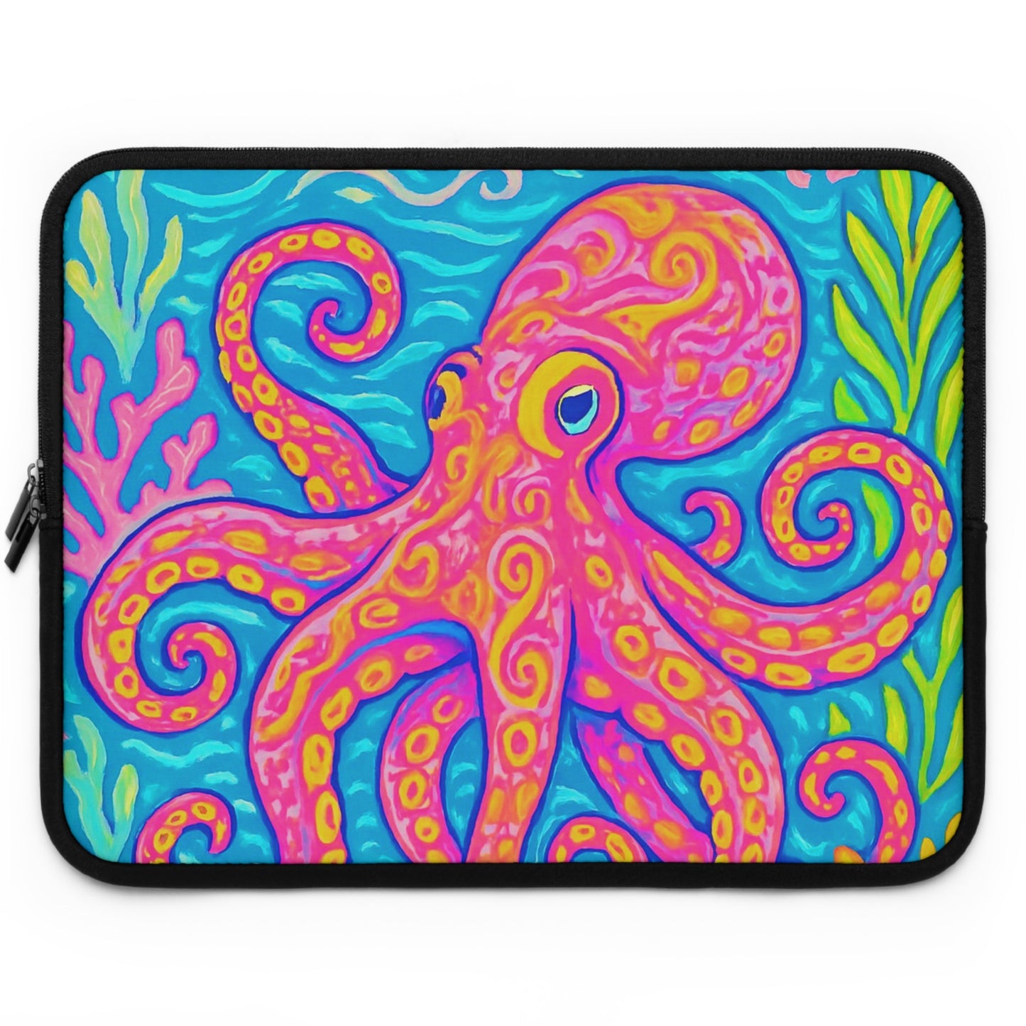 Tropical Laptop Sleeve, 5 Sizes - Perfect for Beach Lovers & Students / Octopus Kraken Joe