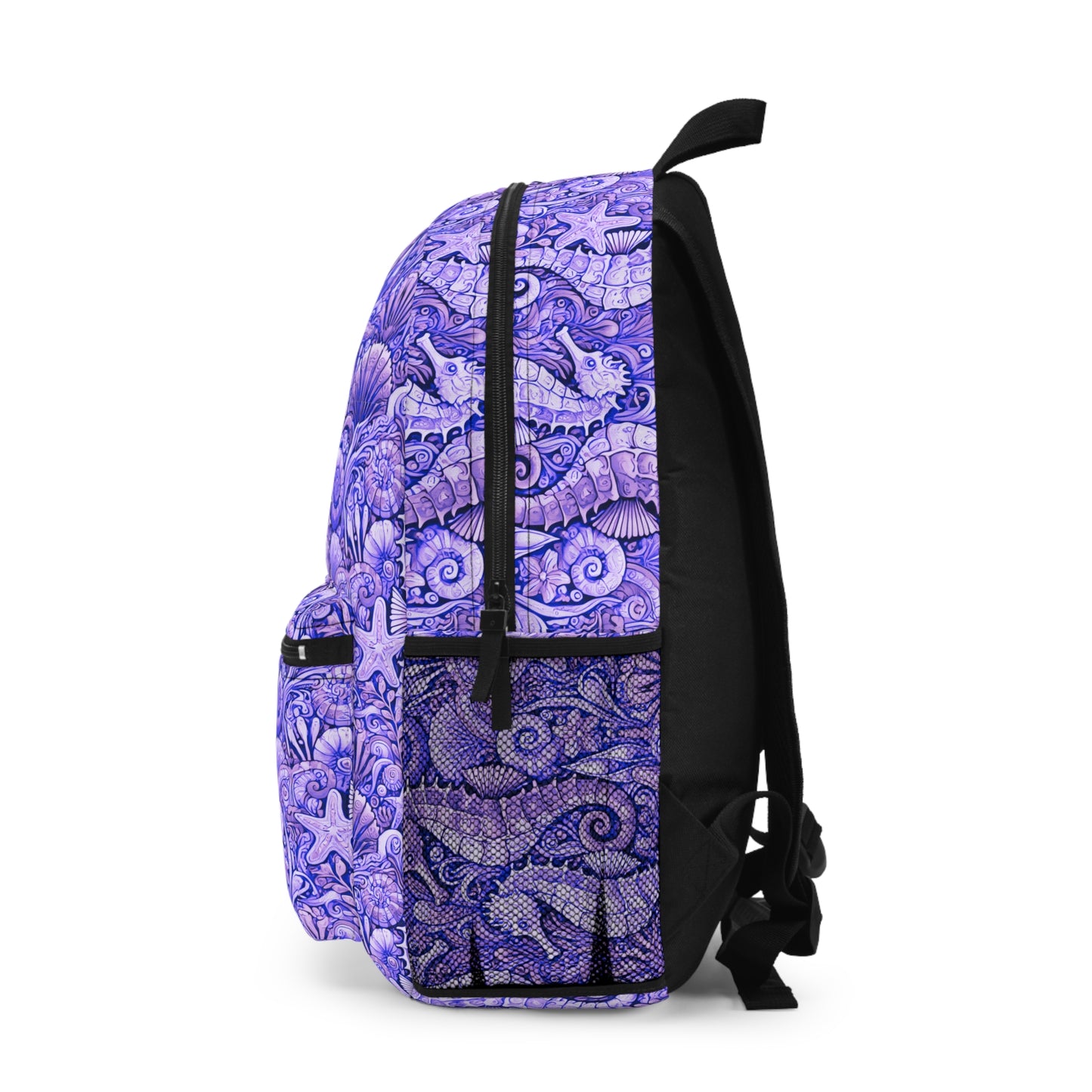 Tropical Backpack / Seahorses, Amethyst
