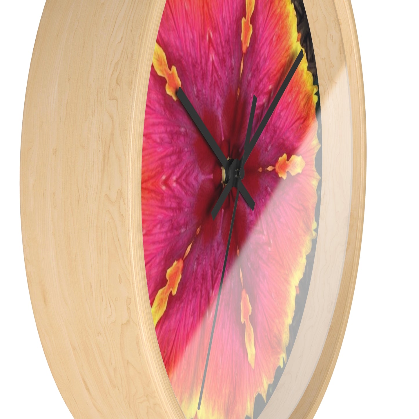 Wall Clock - Hibiscus Kaleidoscope #1