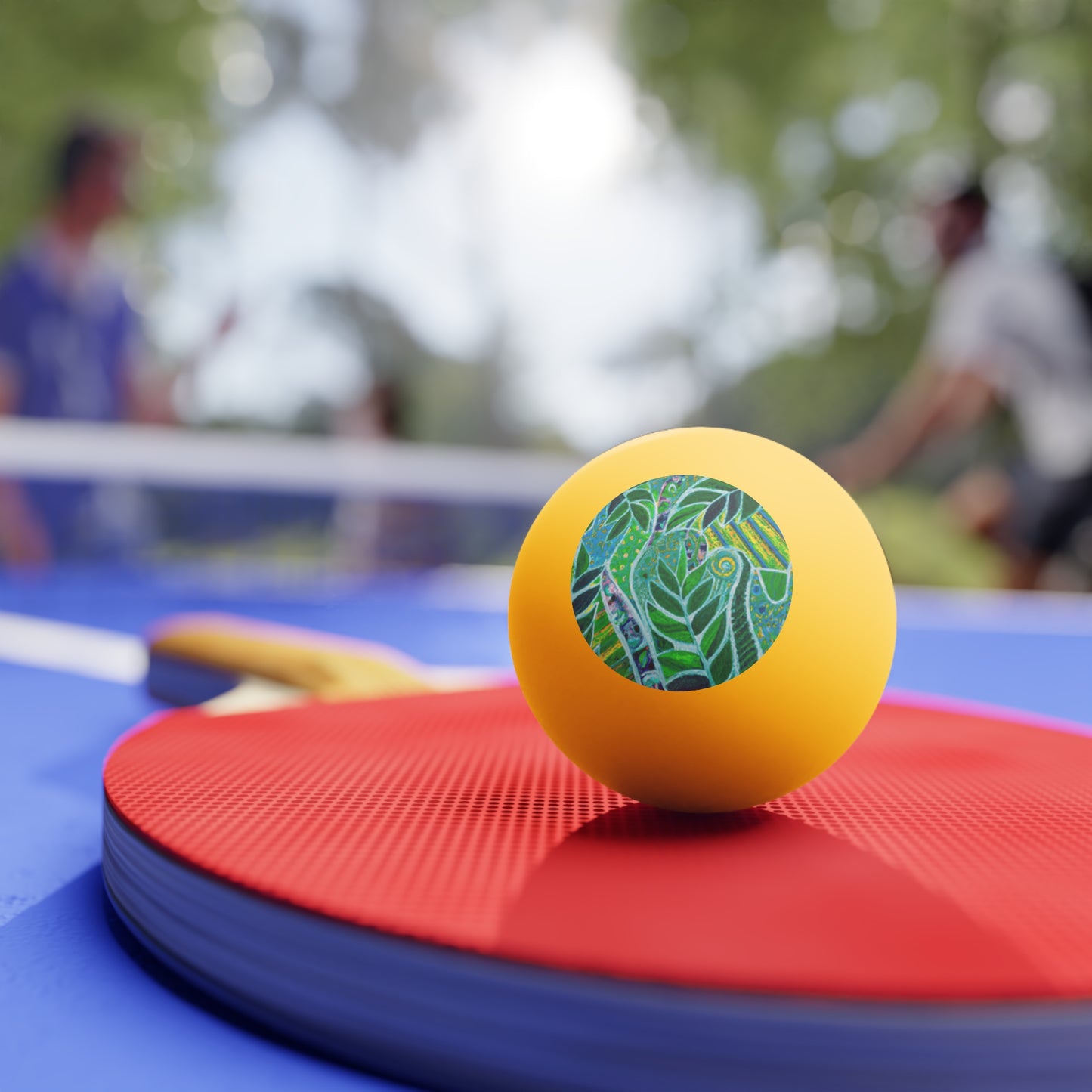 Tropical Paradise Ping Pong Balls - 6 Pack with Amazon Whimsy Green/Orange