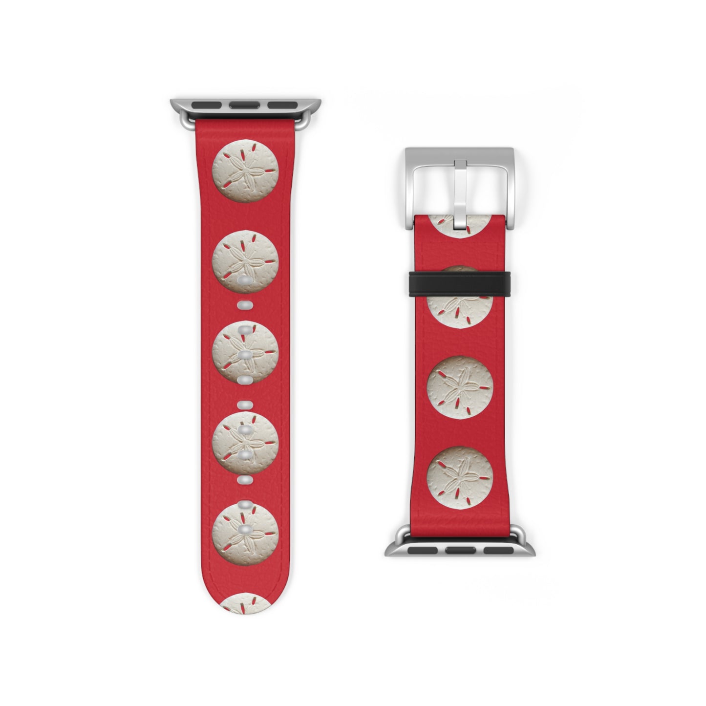 Apple Watch Band - Sand Dollar Parade, dark red