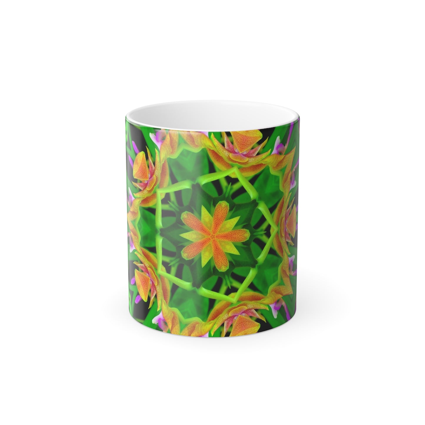 Color Morphing Mug, 11oz, Orchid Kaleidoscope #2