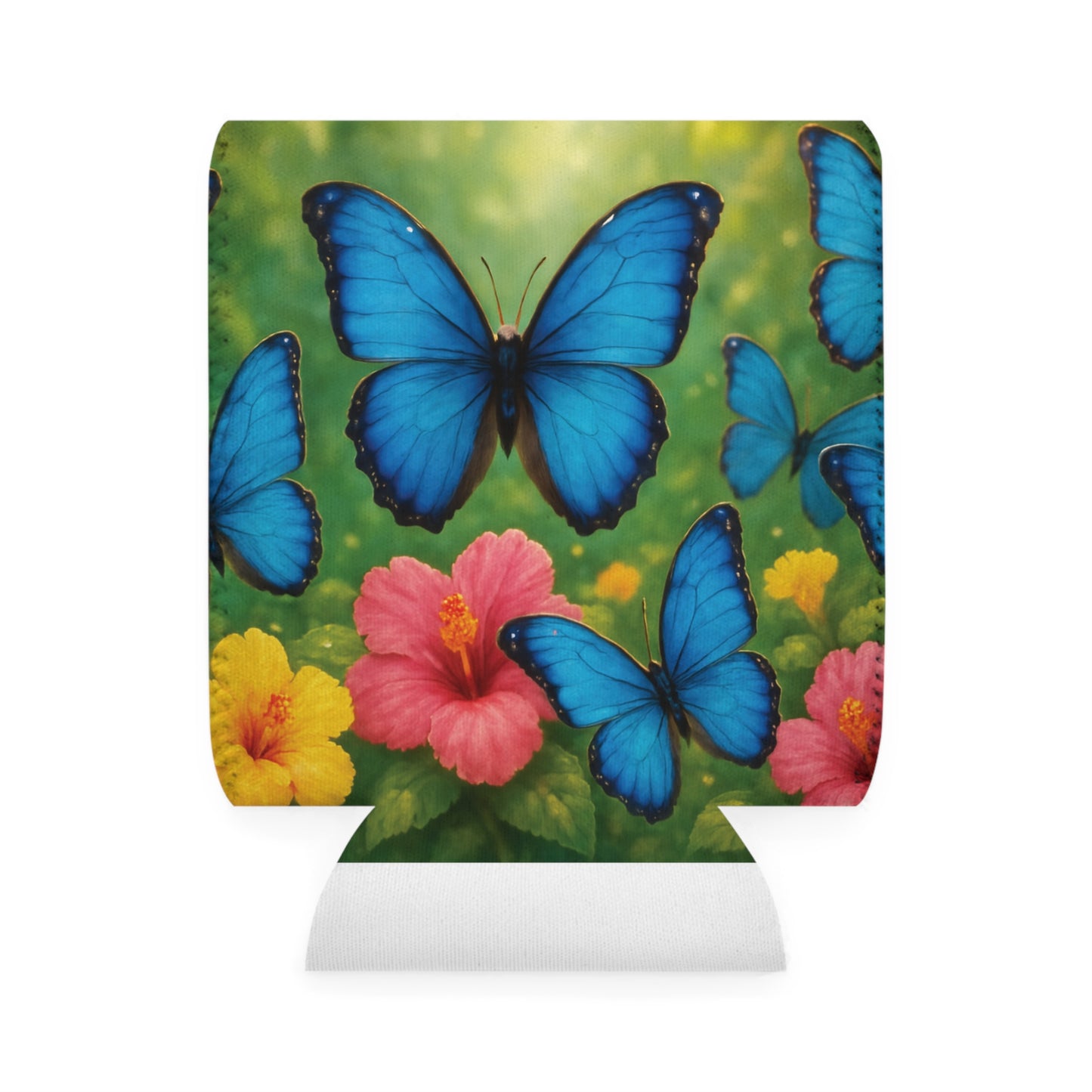 Morpho Butterfly Flight Can Cooler Sleeve - Perfect for Outdoor Picnics