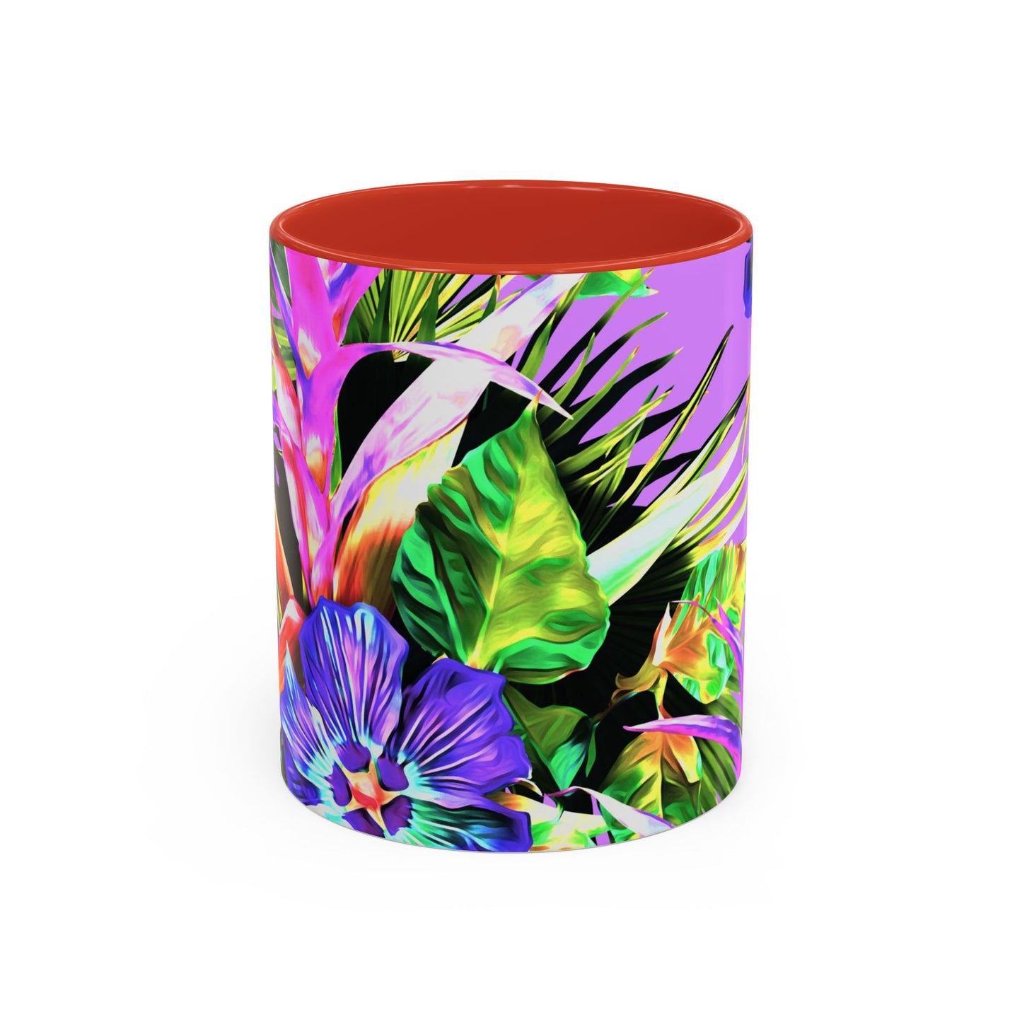 Accent Coffee Mug (11, 15oz), Plant Palooza, purple / Various Colors