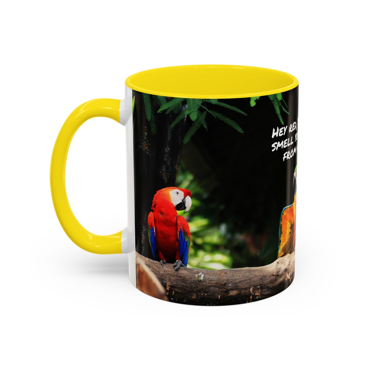 Parrot Accent Coffee Mug (11, 15oz), 8 Colors - Coffee Breath