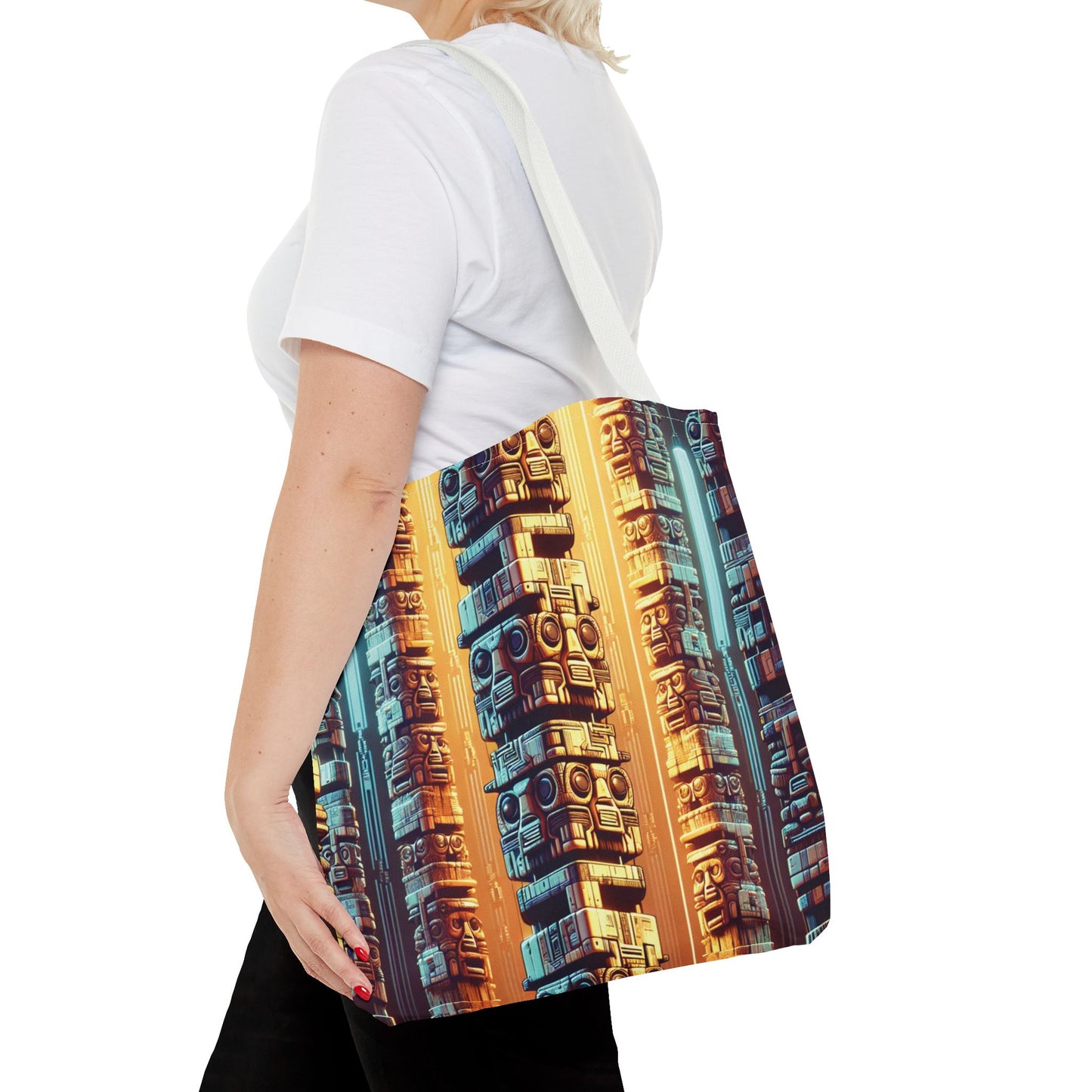 Techno Tiki Totems Tote Bag - 3 Sizes