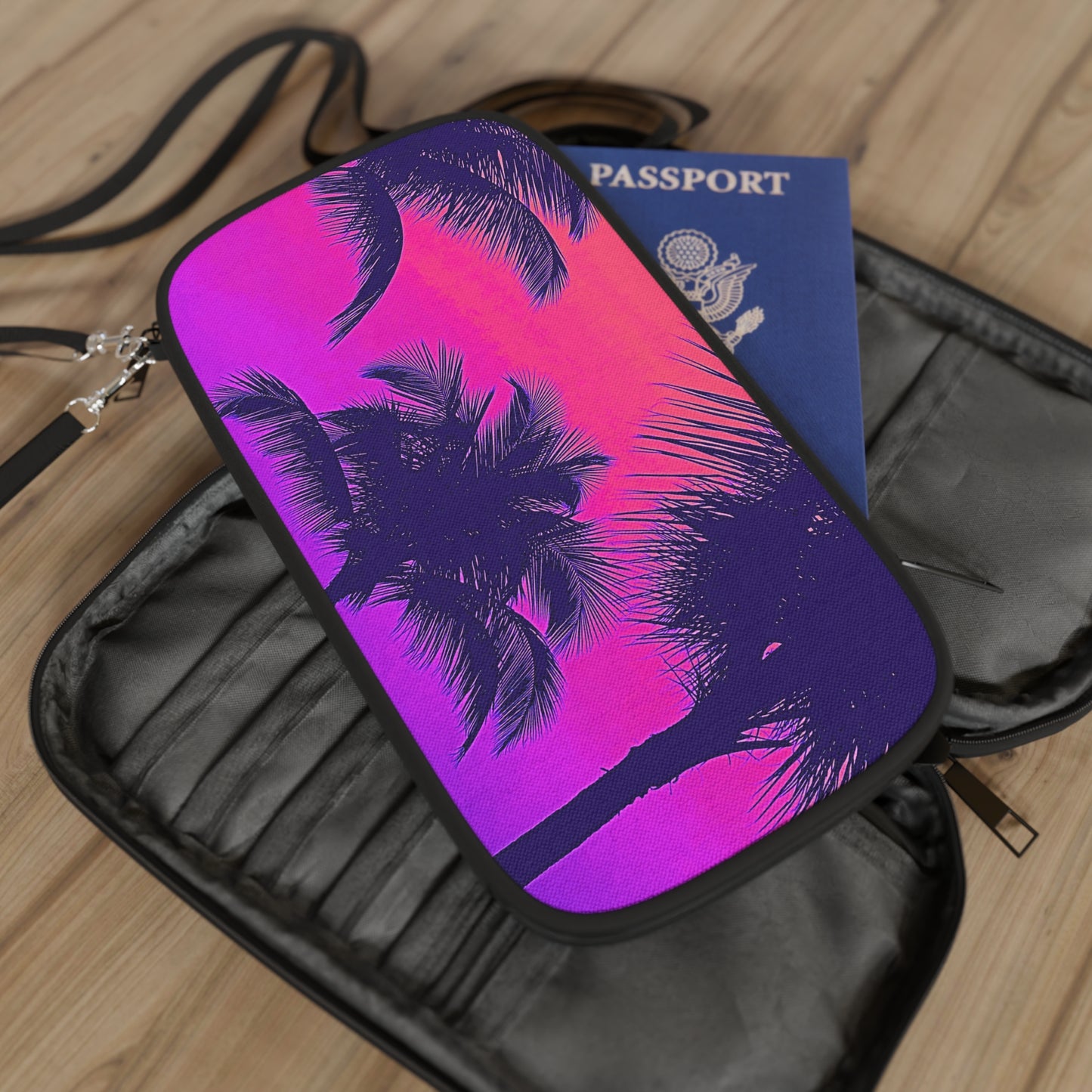 Passport Wallet – Perfect for Travelers & Adventurers / Palm Glow Pop