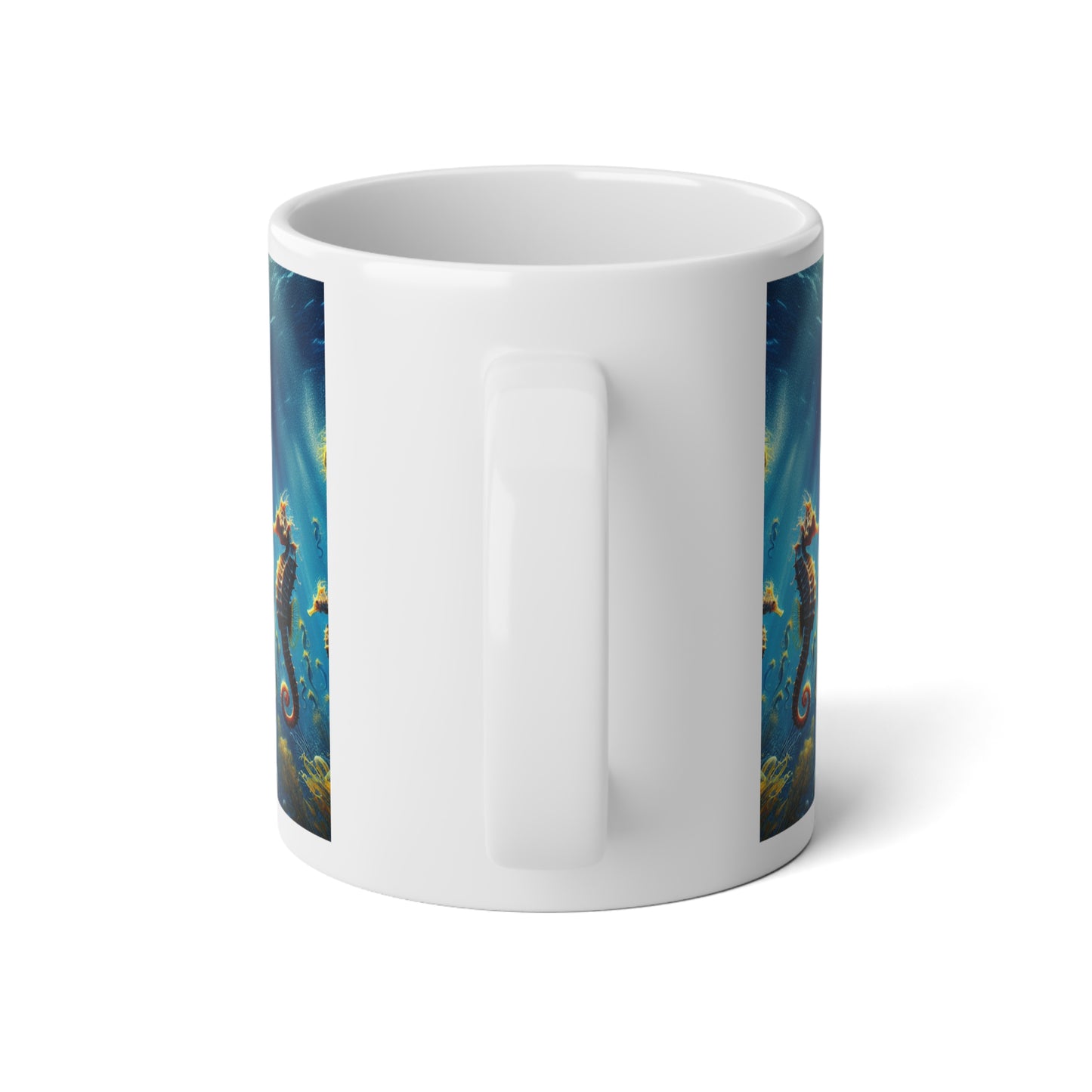 Seahorse Party, Jumbo Mug, 20oz | Tropical Coffee Cup, Gift for Ocean Lovers