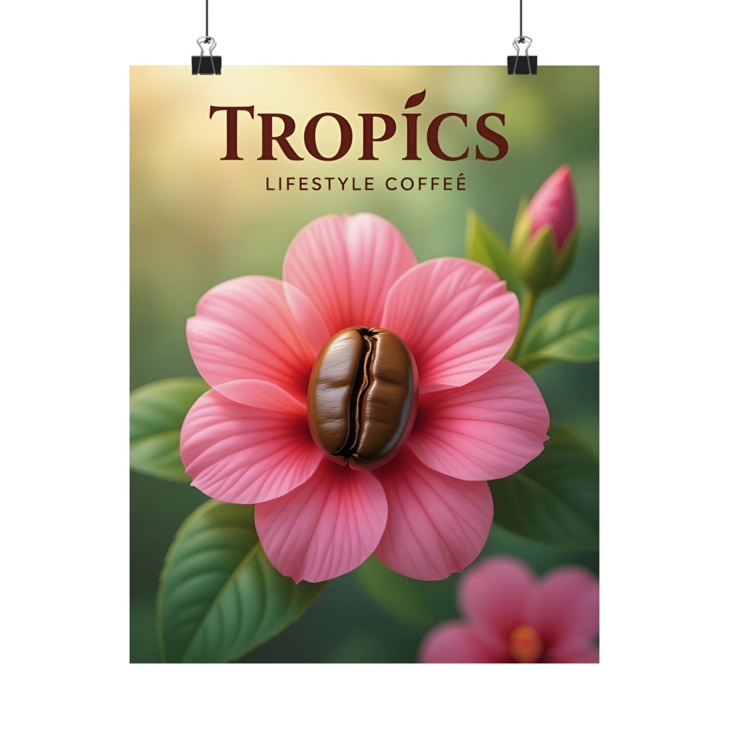 Tropics Floral Matte Poster — Coffee Bloom