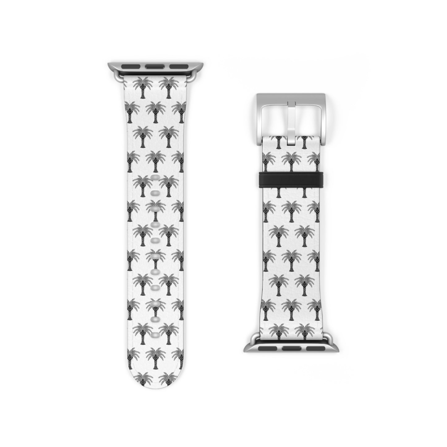 Watch Band - Art Deco Palm, Repeat White