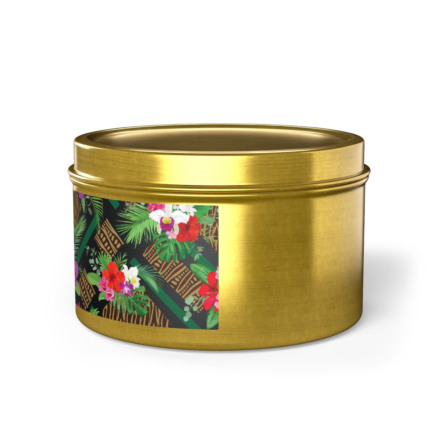 Tin Candles, 2 sizes, 3 tin colors - Tiki Orchids