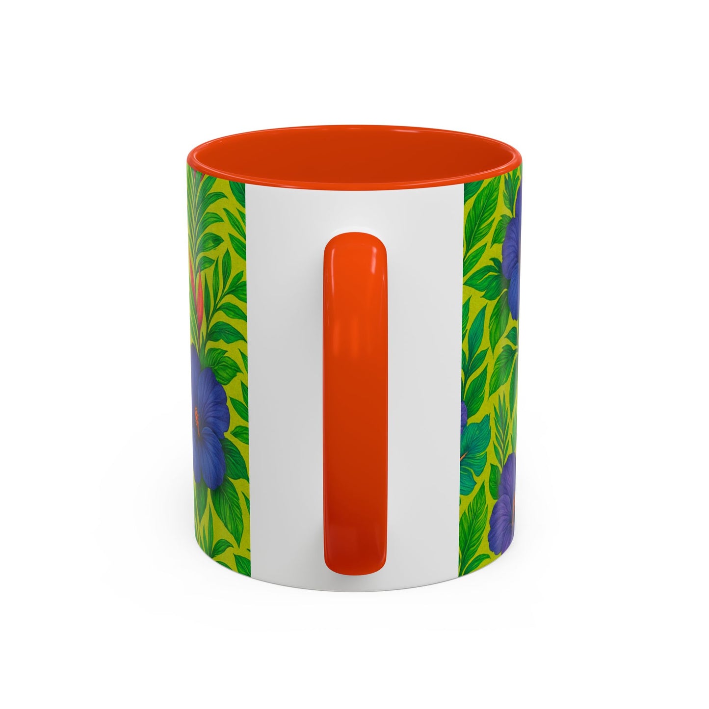 Vibrant Floral Coffee Mug - 11oz & 15oz / Midnight Flower Lime