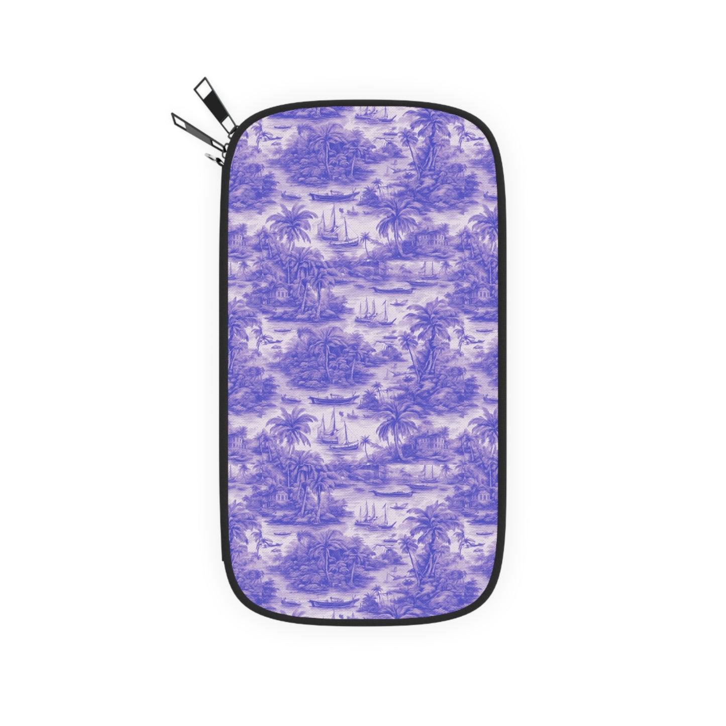 Passport Wallet – Perfect for Travelers & Adventurers / Tropical Toile, Purple