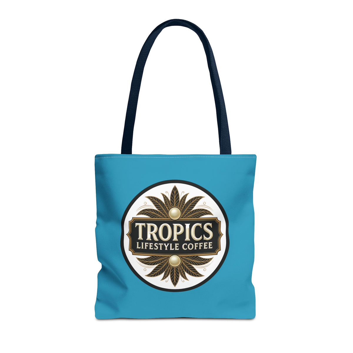 Tropics Lifestyle Coffee Tote Bag - 3 Sizes / Turquoise