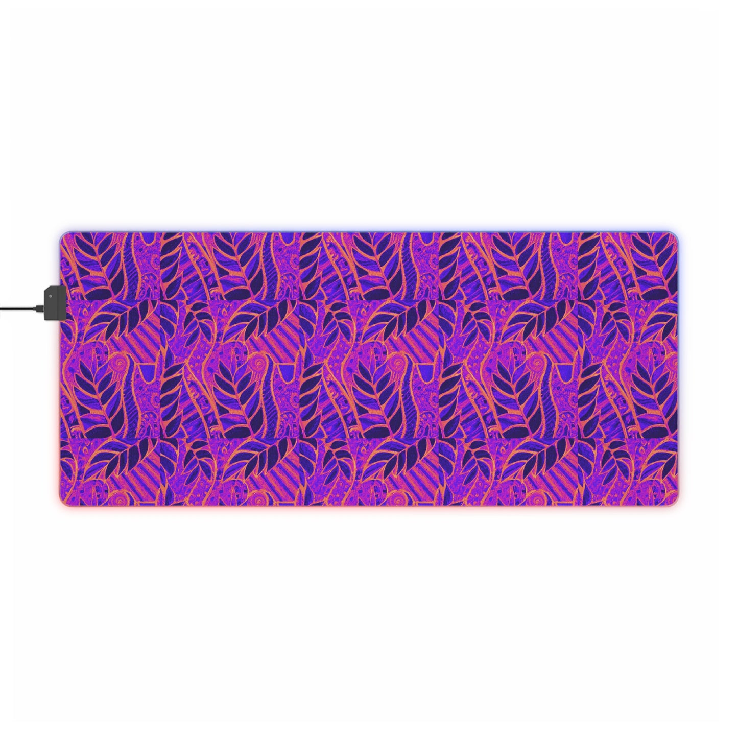 LED Gaming Mouse Pad With Vibrant RGB Lighting, 4 Sizes / Rainforest Plants ~ Amazon Whimsy, Heatwave