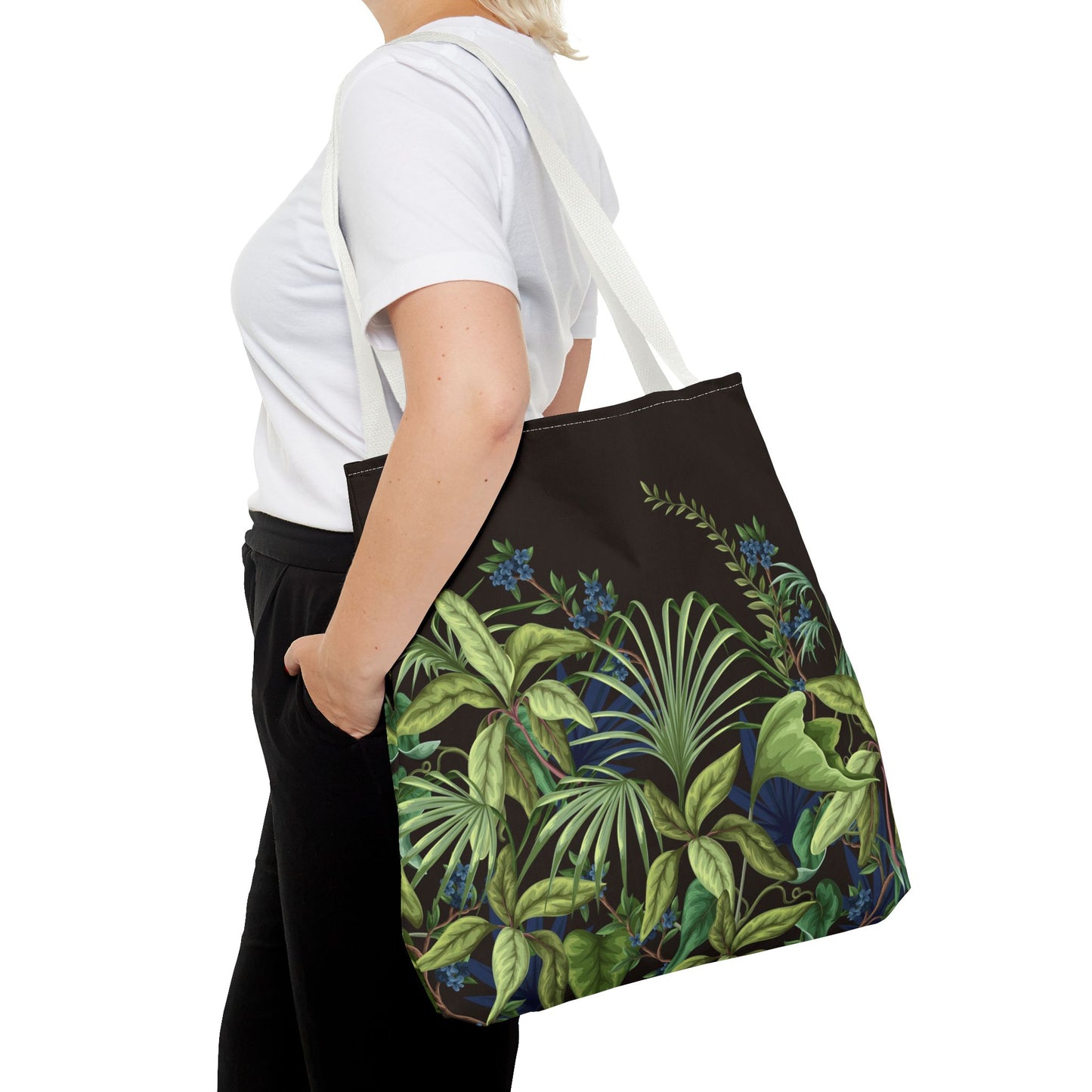 Tropical Midnight Jungle Tote Bag - 3 Sizes