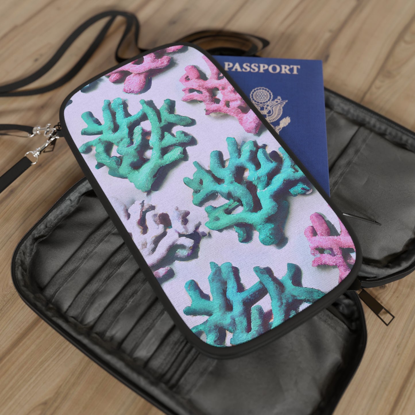 Passport Wallet – Perfect for Travelers & Adventurers / Corals, Light