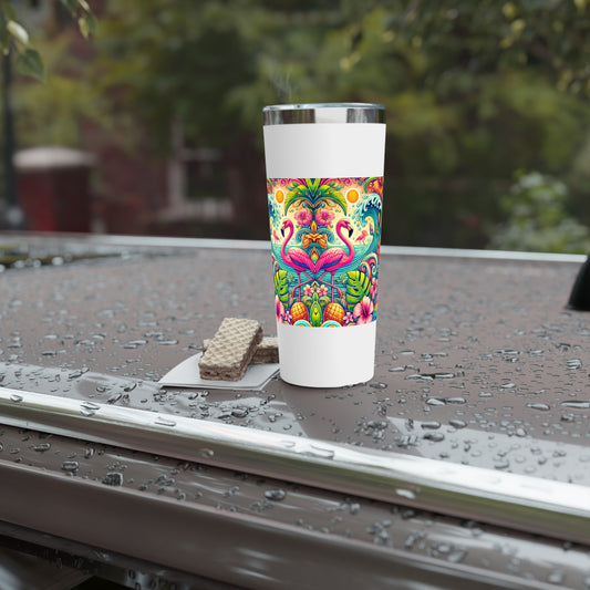 Copy of Copy of Copper Vacuum Insulated Tumbler, 22oz - Woodcut Palm Grove