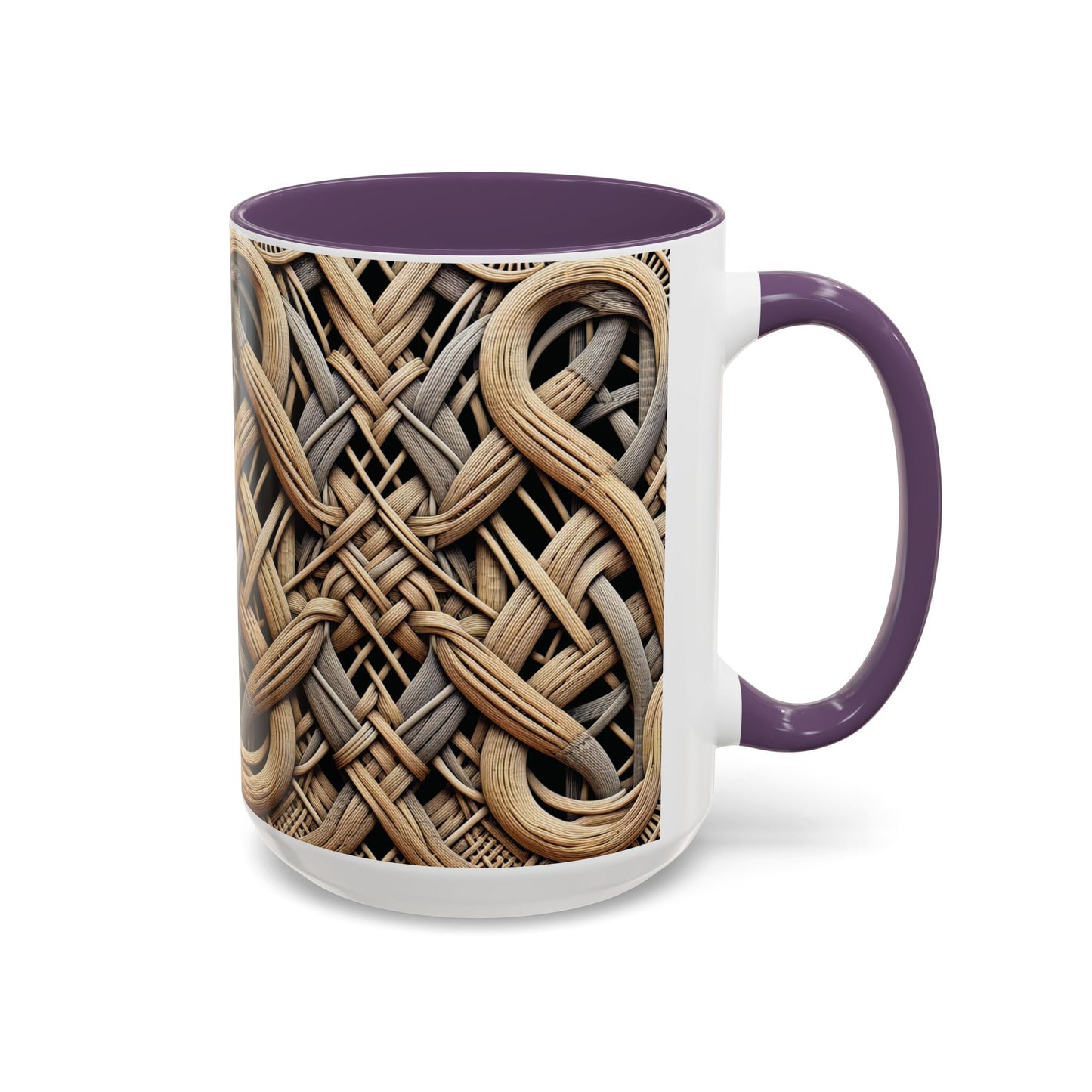 Accent Coffee Mug (11, 15oz), 8 Colors - Beach Wicker