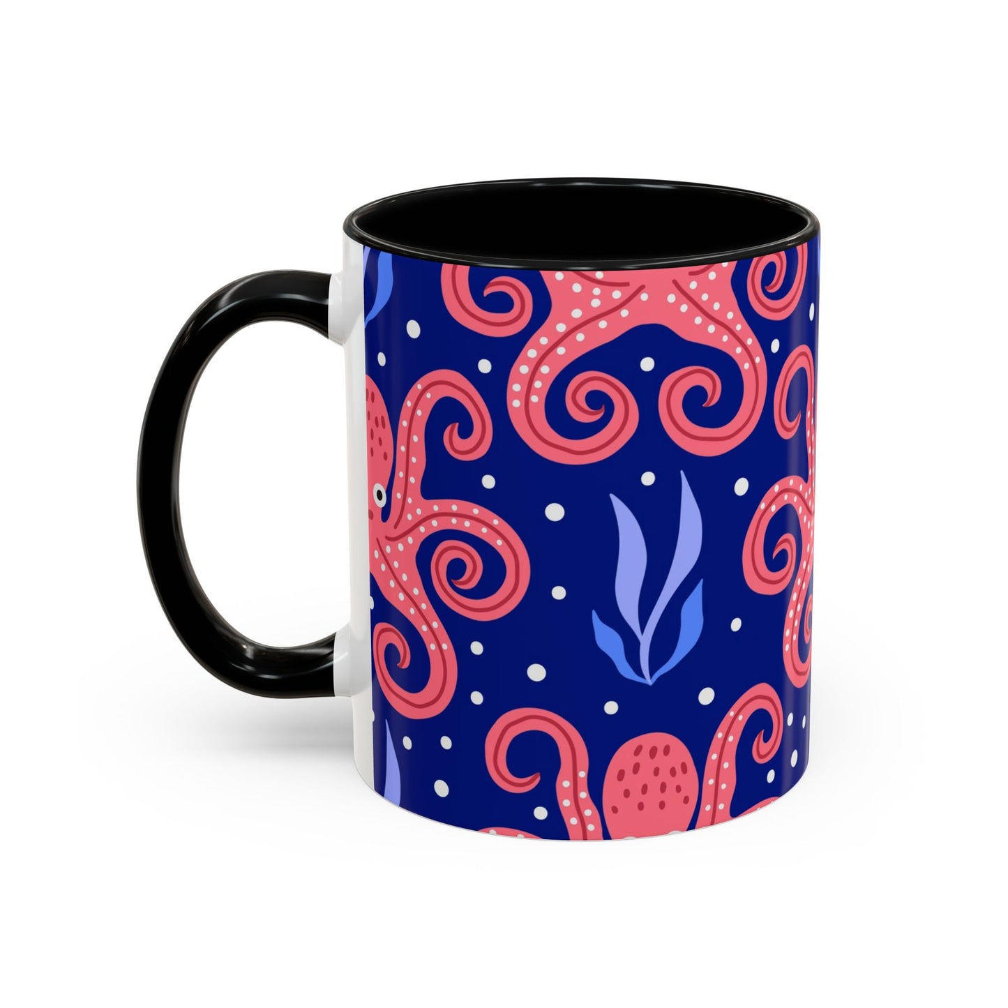 Accent Coffee Mug (11, 15oz), Tentacle Twist Octopus / Various Colors