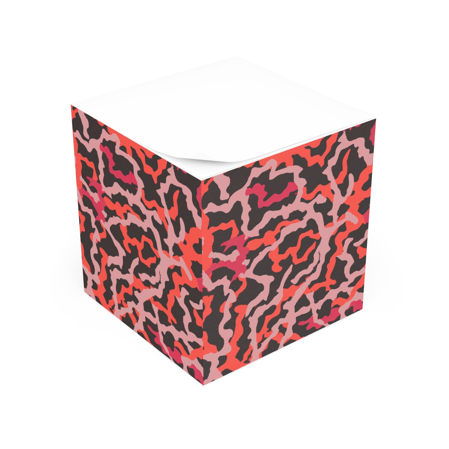 Note Cube - Coral Threads, Red