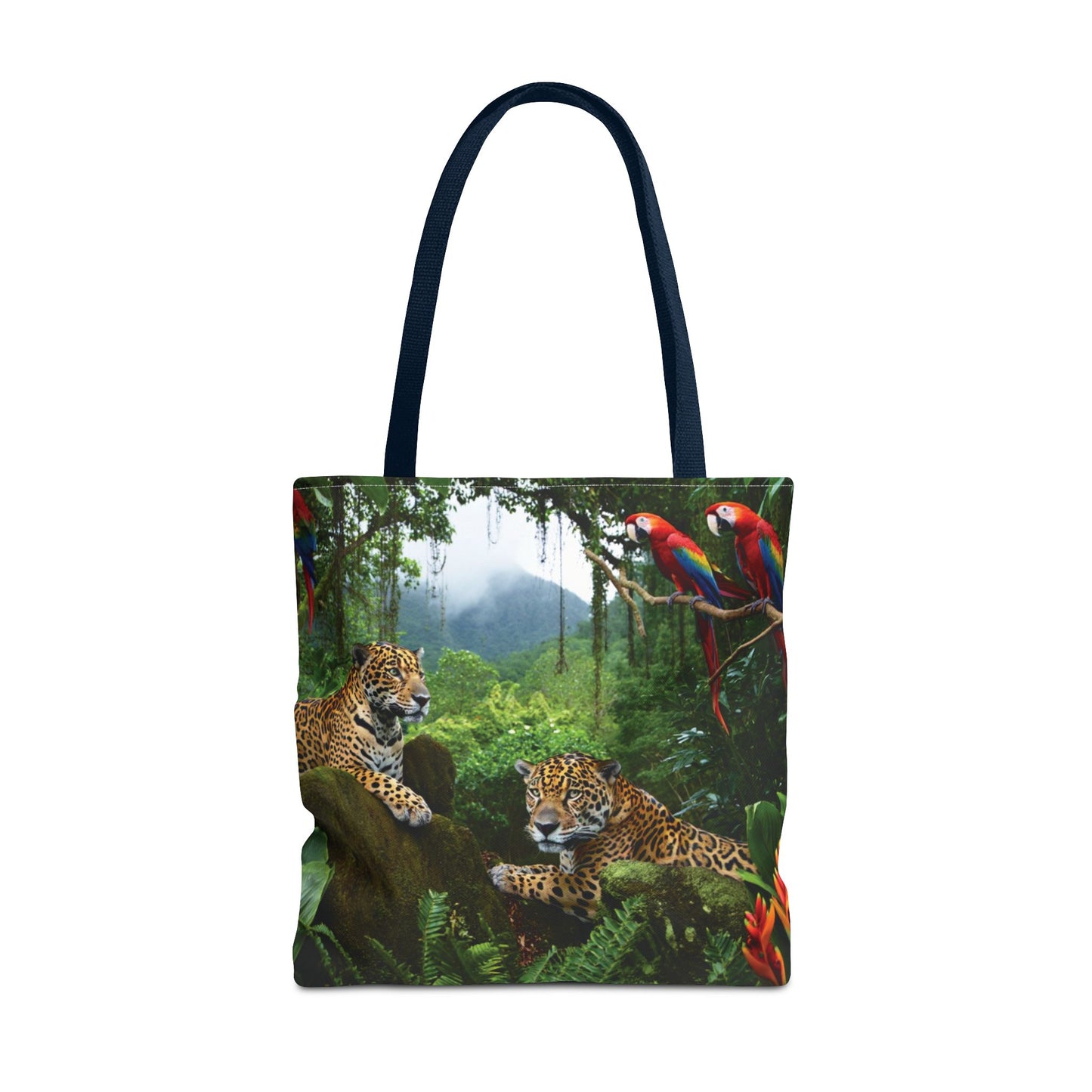 Jaguars and Parrots Tote Bag - 3 Sizes