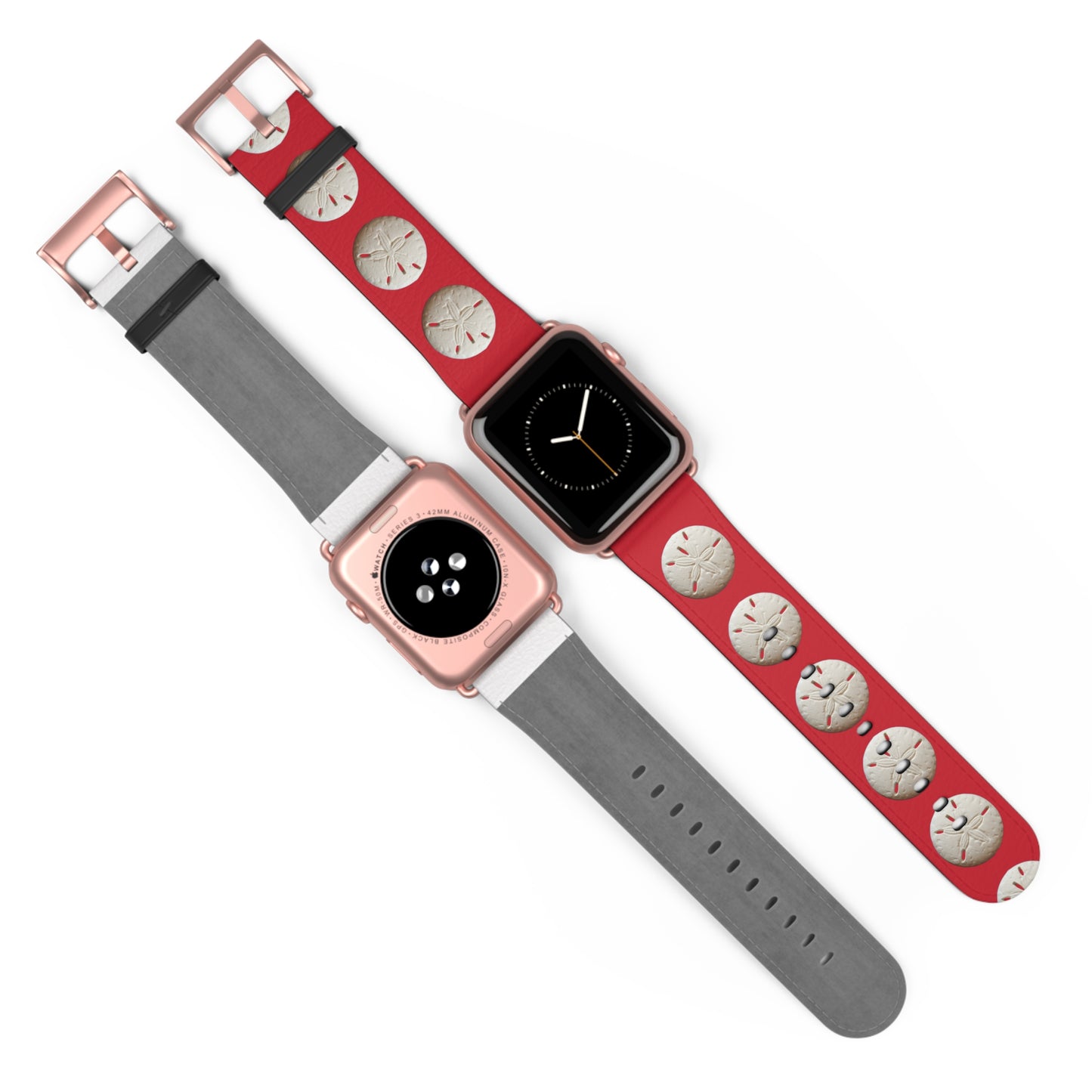 Apple Watch Band - Sand Dollar Parade, dark red