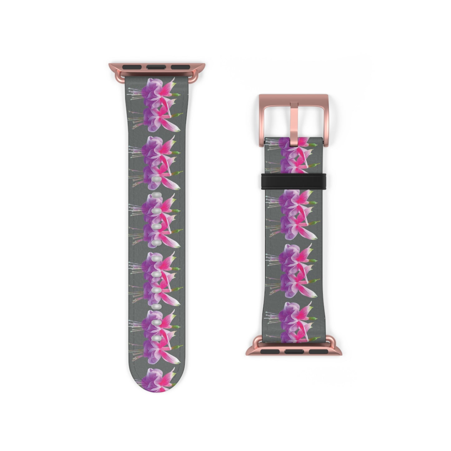 Apple Watch Band - Two Fuchsias, dark grey