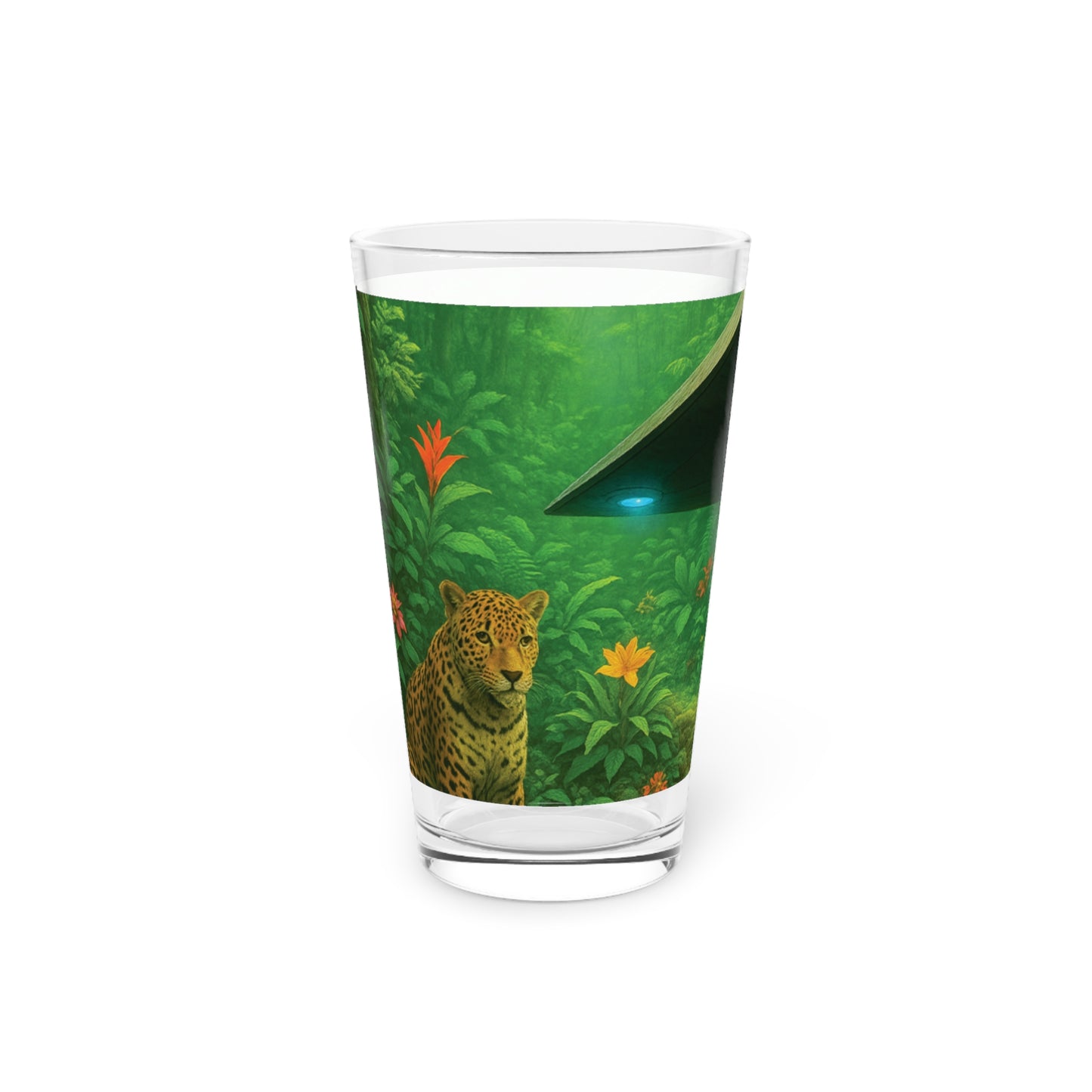 Pint Glass, 16oz - UFO and Jaguars