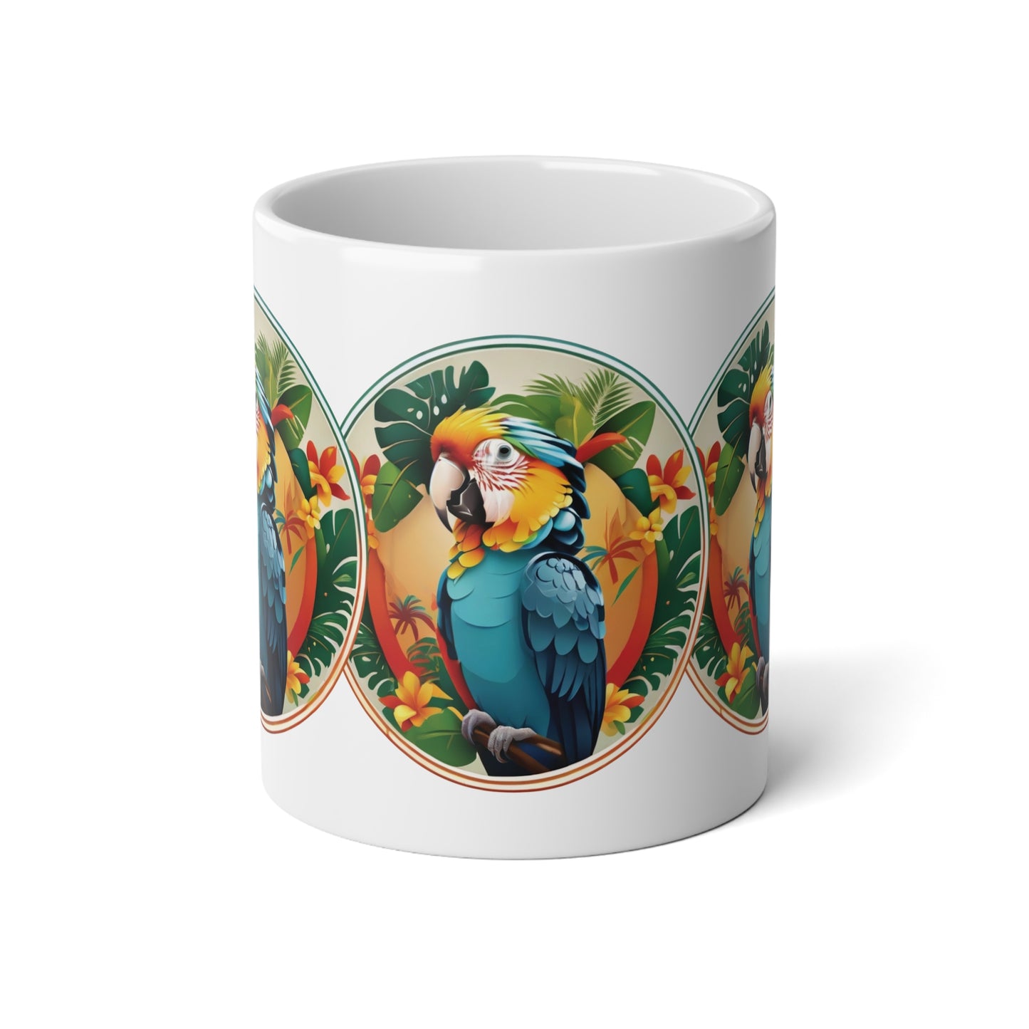 Jumbo Mug, 20oz, My Pet Parrot | Tropical Coffee Cup