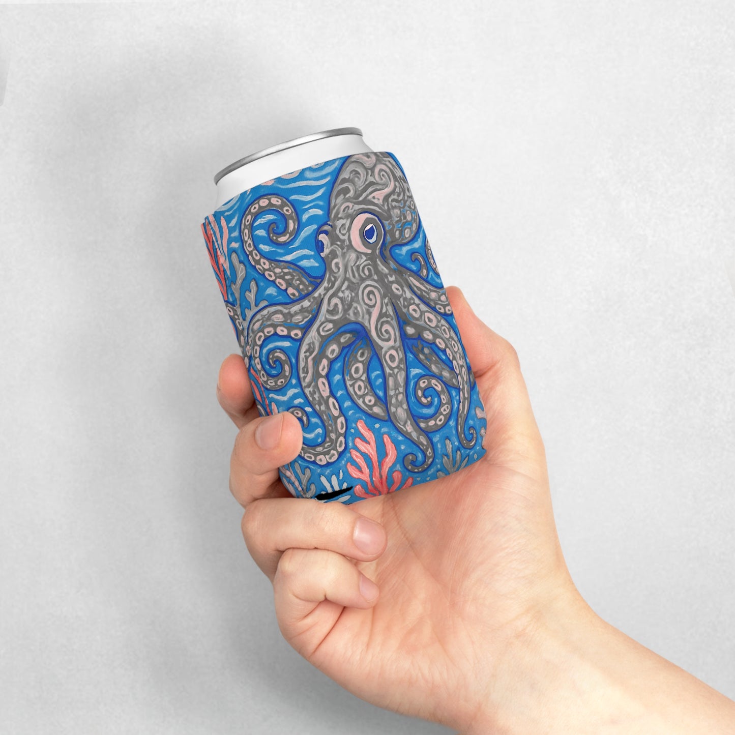 Octopus Kraken Joe/Slate Can Cooler Sleeve - Perfect for Outdoor Picnics