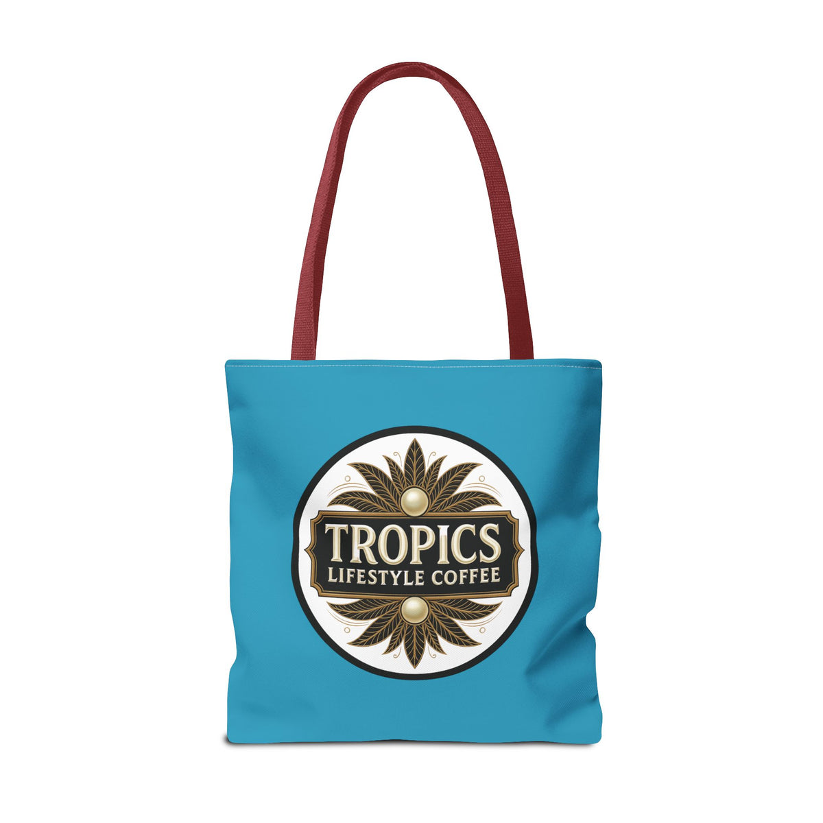 Tropics Lifestyle Coffee Tote Bag - 3 Sizes / Turquoise