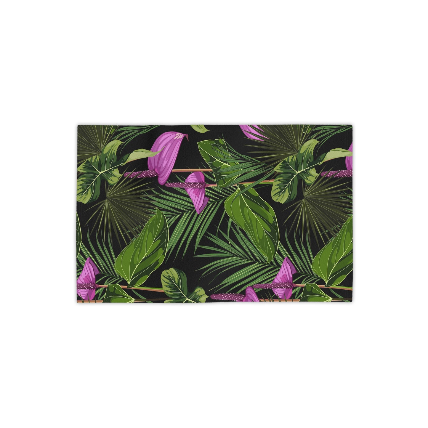 Vibrant Summer Beach Towels, 3 sizes – Tropical Flower Print for Sun Lovers / Anthurium and Palm