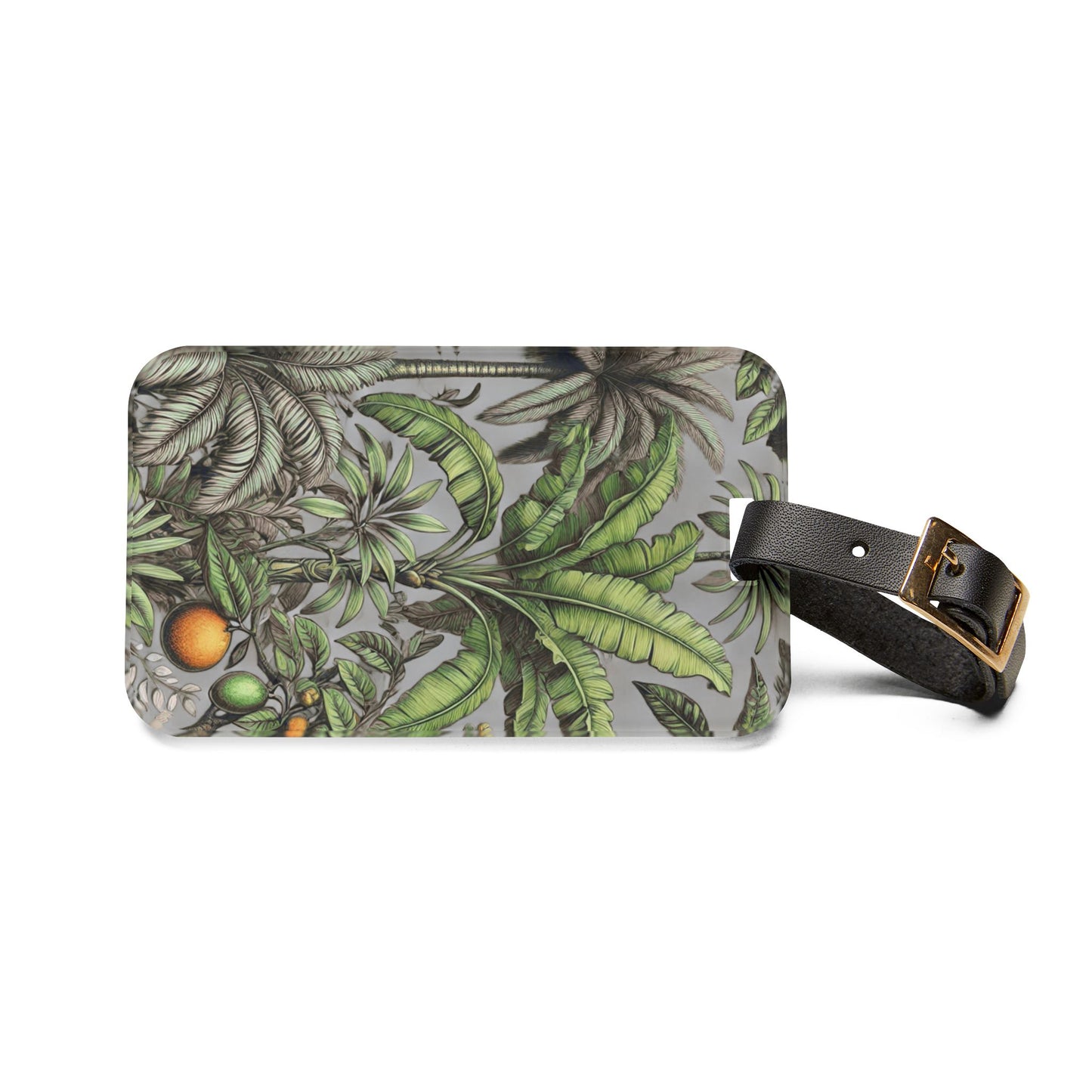 Luggage Tag - Tropical Fruit, Grey