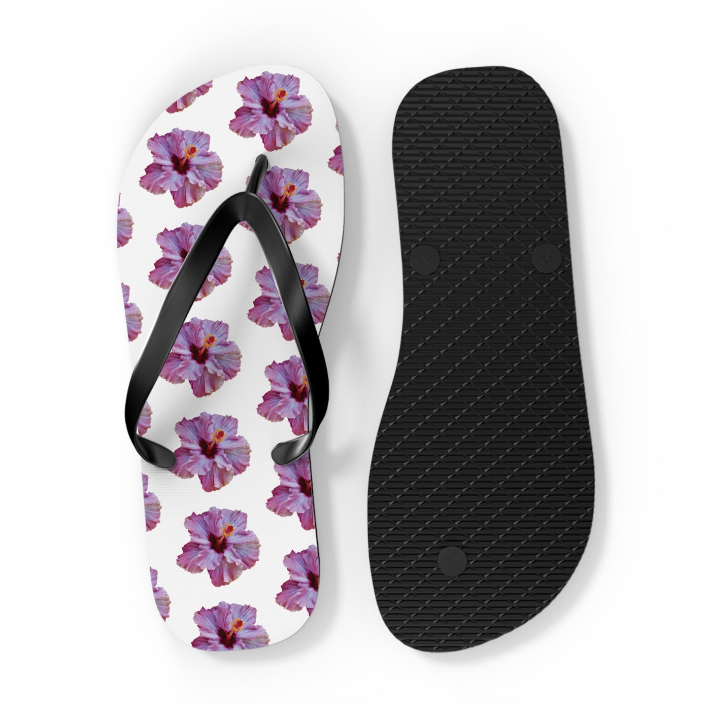 Flip Flops - Purple Hibiscus