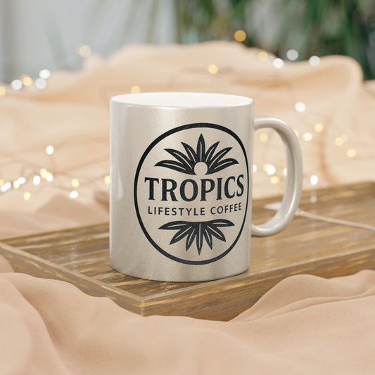 Tropical Metallic Mug, Gold or Silver - TLCoffee Art Box Logo