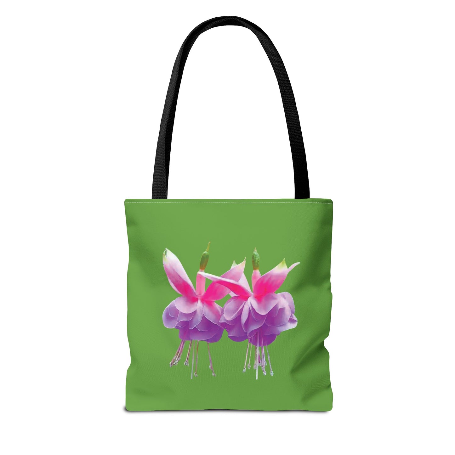 Tropical Real Two Fuchsias/Green Tote Bag - 3 Sizes