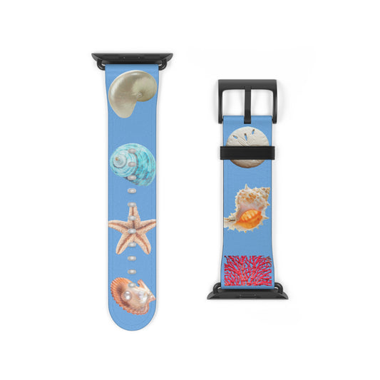 Apple Watch Band - Real Seashell Collection, lt blue