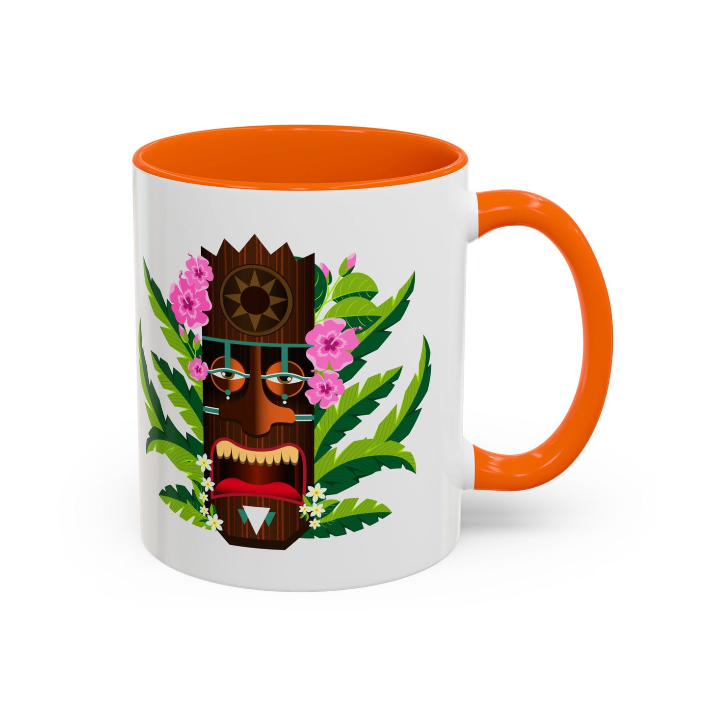 Accent Coffee Mug (11, 15oz), 8 Colors - Tiki Boss Nani