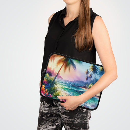 Tropical Laptop Sleeve, 5 Sizes - Perfect for Beach Lovers & Students / Bay of Peace